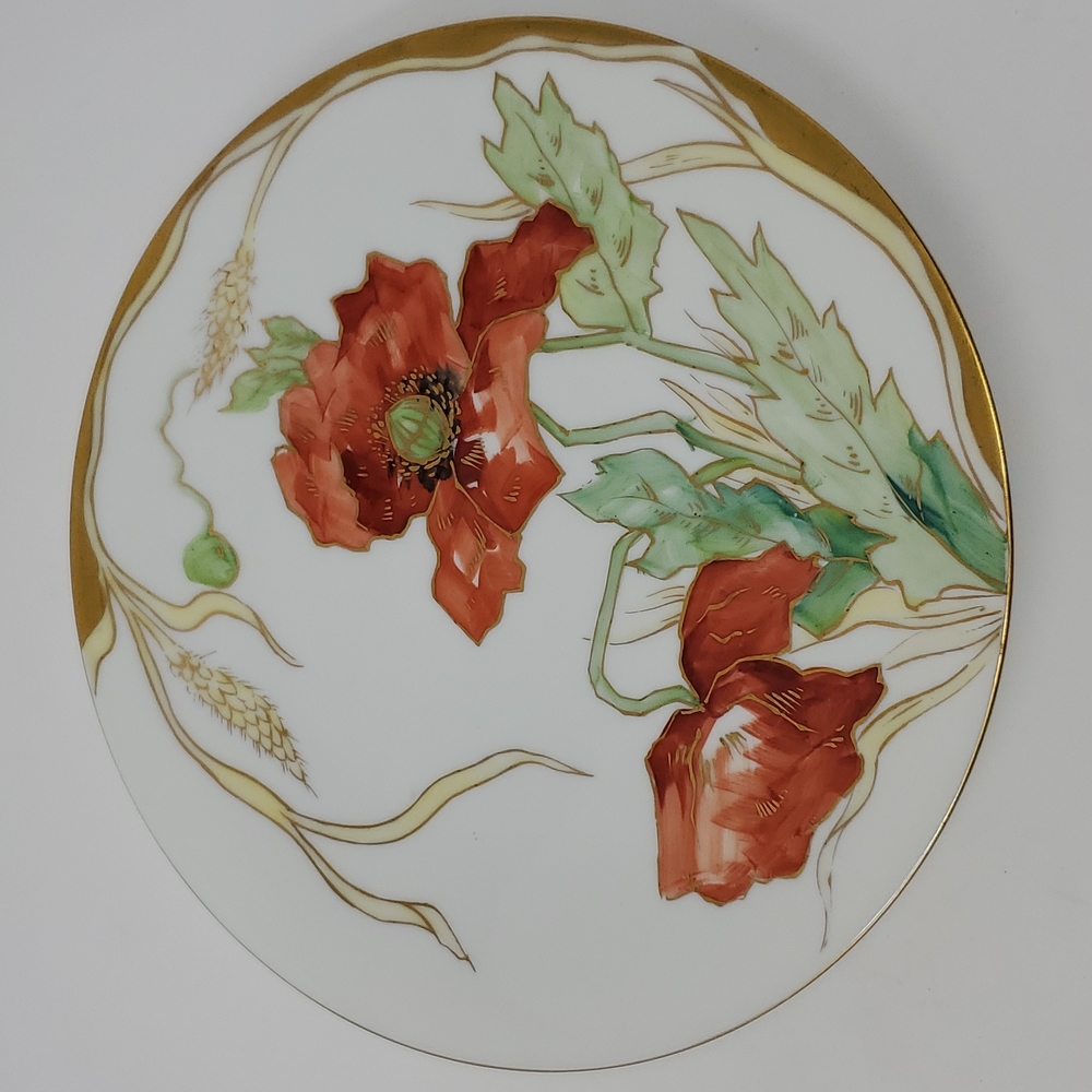 Vintage Hand Painted Limoges France Floral Plate